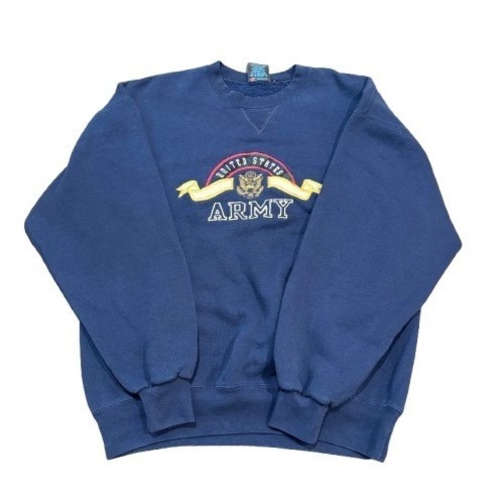 Vintage Soffe Fleece Crewneck Sweatshirt United States Army Blue Size‎ Large